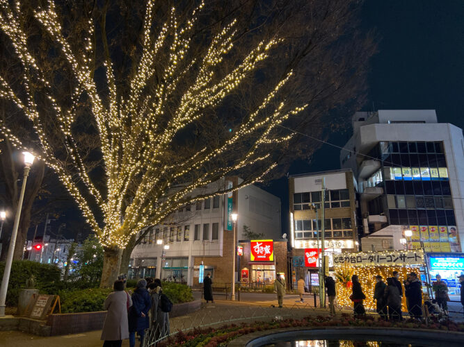 常盤台駅前商店街のイルミネーションを施工しました